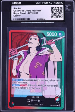 2024 One Piece Japanese Royal Blood Smoker #OP10-001 CGC AUTH