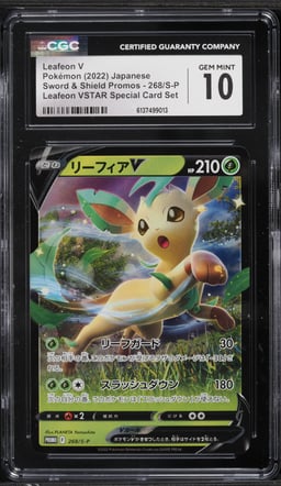 2022 Pokemon Japanese Sword & Shield Promo Special Set Leafeon V #268 CGC 10 GEM MINT