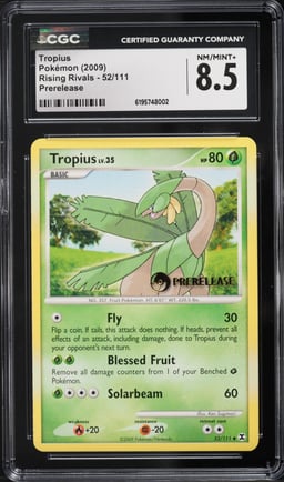 2009 Pokemon Platinum Rising Rivals Prerelease Tropius #52 CGC 8.5 NM-MT+