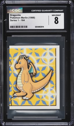 1998 Pokemon Merlin Series 1 Dragonite #164 CGC 8 NM-MT