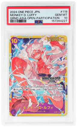 2024 One Piece Promo Japanese Grand Asia Open Participation Monkey D. Luffy #OP05119 PSA 10