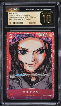 2023 One Piece Japanese Premium Coll. FILM RED Alt Art Nico Robin #OP01-017 CGC 10 PRISTINE