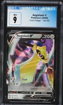 2023 Pokemon Sword & Shield Vivid Voltage Aegislash V #126 CGC 9 MINT