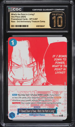 2025 One Piece Promo 3rd Treasure Manga Alt Art What's The Point In Living? CGC 10 PRISTINE