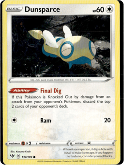 2020 Dunsparce #137 Darkness Ablaze