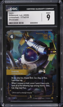 2026 Riftbound League Of Legends LoL Unleashed Ivern #177a CGC 9 MINT