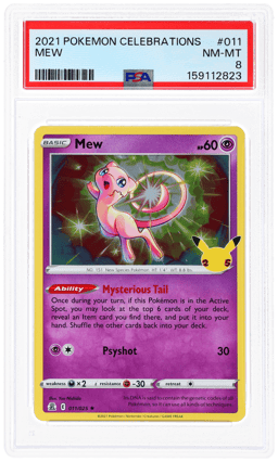 2021 Pokemon Sword and Shield Celebrations Mew #011 PSA 8