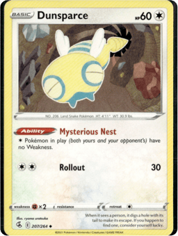2021 Dunsparce #207 Fusion Strike
