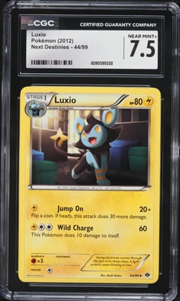 2012 Pokemon Black & White Next Destinies Luxio #44 CGC 7.5 NRMT+