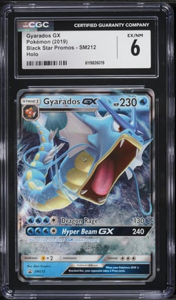 2019 Pokemon Sun & Moon Black Star Promo Holo Gyarados GX #SM212 CGC 6 EXMT