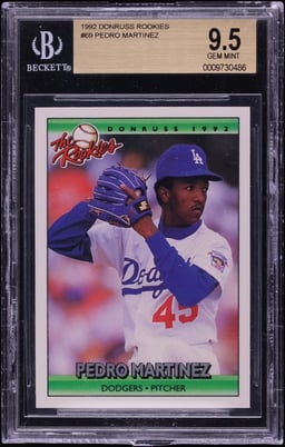 1992 Donruss The Rookies Pedro Martinez ROOKIE #69 BGS 9.5 GEM MINT