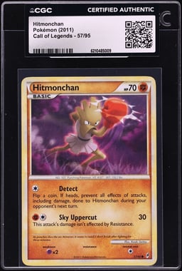 2011 Pokemon Call Of Legends Hitmonchan #57 CGC AUTH