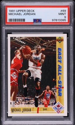 1991 Upper Deck Basketball Michael Jordan #69 PSA 9 MINT