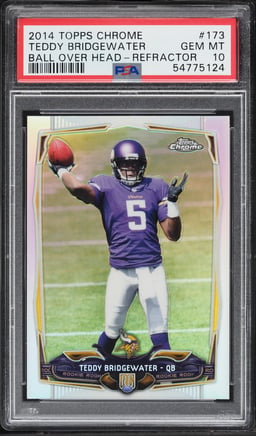 2014 Topps Chrome Refractor Teddy Bridgewater ROOKIE #173 PSA 10 GEM MINT