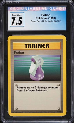 1999 Pokemon Base Set Potion #94 CGC 7.5 NRMT+