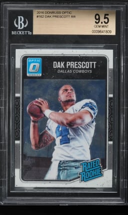 2016 Donruss Optic Dak Prescott ROOKIE #162 BGS 9.5 GEM MINT