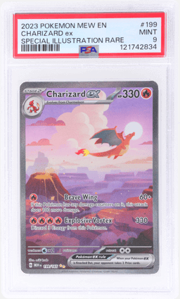 2023 Pokemon Scarlet and Violet 151 Special Illustration Rare Charizard Ex #199 PSA 9