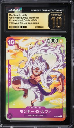 2023 One Piece Japanese Promo 7-Eleven Tie-Up Campaign Alt Art Monkey D. Luffy #P-041 CGC 10