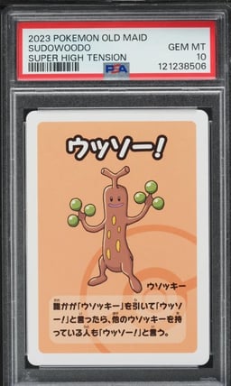 2023 Pokemon Japanese Old Maid Super High Tension Sudowoodo PSA 10 GEM MINT