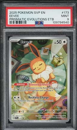 2025 Pokemon SV Black Star Promo Prismatic Evolutions ETB Eevee #173 PSA 9 MINT