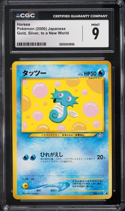 2000 Pokemon Japanese Neo Gold Silver To A New World Horsea #116 CGC 9 MINT