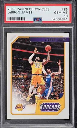 2019 Panini Chronicles Threads LeBron James #86 PSA 10 GEM MINT