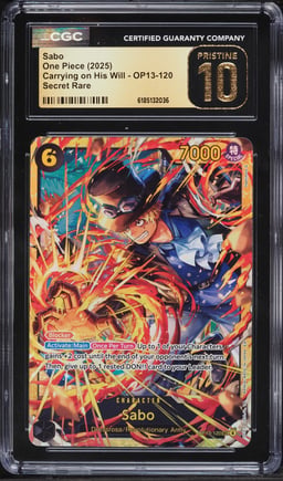 2025 One Piece Carrying On His Will SEC Sabo #OP13-120 CGC 10 PRISTINE