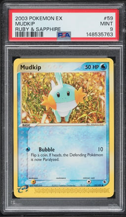 2003 Pokemon EX Ruby & Sapphire Mudkip #59 PSA 9 MINT