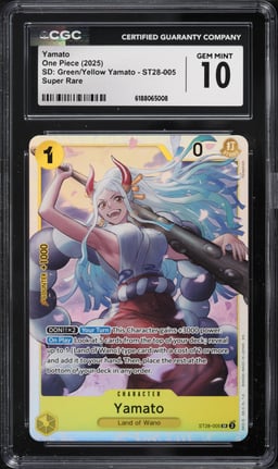 2025 One Piece SD Green Yellow SR Yamato #ST28-005 CGC 10 GEM MINT