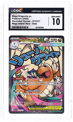 2026 Pokemon Mega Evolution Ascended Heroes Mega Attack Rare Mega Dragonite Ex #271 CGC 10