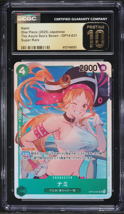 2025 One Piece Japanese The Azure Sea's Seven SR Nami #OP14-031 CGC 10 PRISTINE