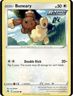 2021 Buneary #212 Fusion Strike