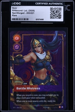 2026 Riftbound League Of Legends LoL Spiritforged Sivir #203 CGC AUTH