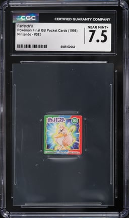 1998 Pokemon Japanese Final GB Pocket Cards Nintendo Farfetch'd #083 CGC 7.5 NRMT+