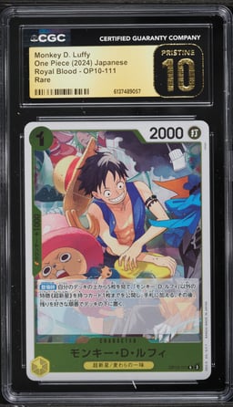 2024 One Piece Japanese Royal Blood Monkey D. Luffy #OP10-111 CGC 10 PRISTINE
