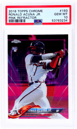 2018 Topps Chrome Pink Refractor Ronald Acuna Jr. #193 PSA 10