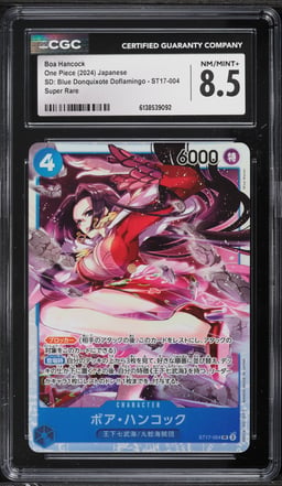 2024 One Piece Japanese Starter Blue Donquixote Doflamingo SR Boa Hancock #ST17-004 CGC 8.5