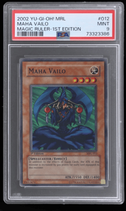 2002 Yu-Gi-Oh! Magic Ruler 1st Edition Maha Vailo #MRL12 PSA 9