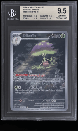 2024 Pokemon Scarlet and Violet Surging Sparks Illustration Rare Shiinotic #194 BGS 9.5