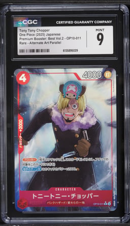 2025 One Piece Japanese Premium Booster Best Vol.2 Alt Art Tony Tony Chopper #OP10-011 CGC 9