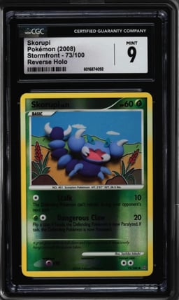 2008 Pokemon Diamond & Pearl Stormfront Reverse Holo Skorupi #73 CGC 9 MINT