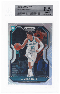 2020 Panini Prizm Silver Prizm Lamelo Ball #278 BGS 8.5