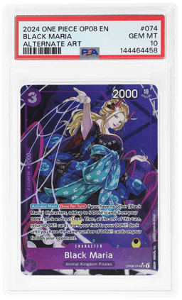 2024 One Piece Two Legends Alternate Art Black Maria #OP08074 PSA 10