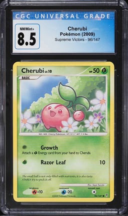 2009 Pokemon Platinum Supreme Victors Cherubi #96 CGC 8.5 NM-MT+