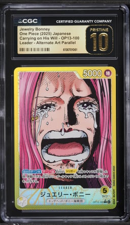 2025 One Piece Japanese Carrying On His Will Leader Jewelry Bonney #OP13-100 CGC 10 PRISTINE