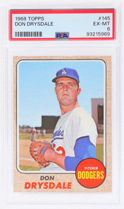1968 Topps Don Drysdale #145 PSA 6