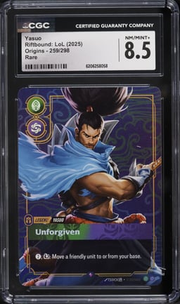 2025 Riftbound League Of Legends LoL Origins Yasuo #259 CGC 8.5 NM-MT+