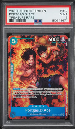 2025 One Piece Royal Blood Portgas D. Ace #OP08-052 PSA 9 MINT