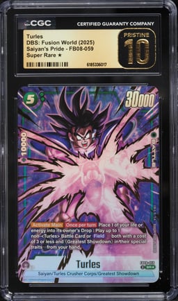 2025 Dragon Ball Super Fusion World Saiyan's Pride Gold Turles SR #FB08-059 CGC 10 PRISTINE