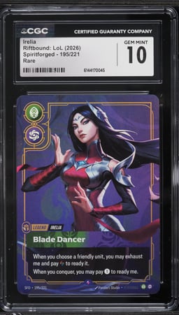 2026 Riftbound League Of Legends Spiritforged Irelia #195 CGC 10 GEM MINT